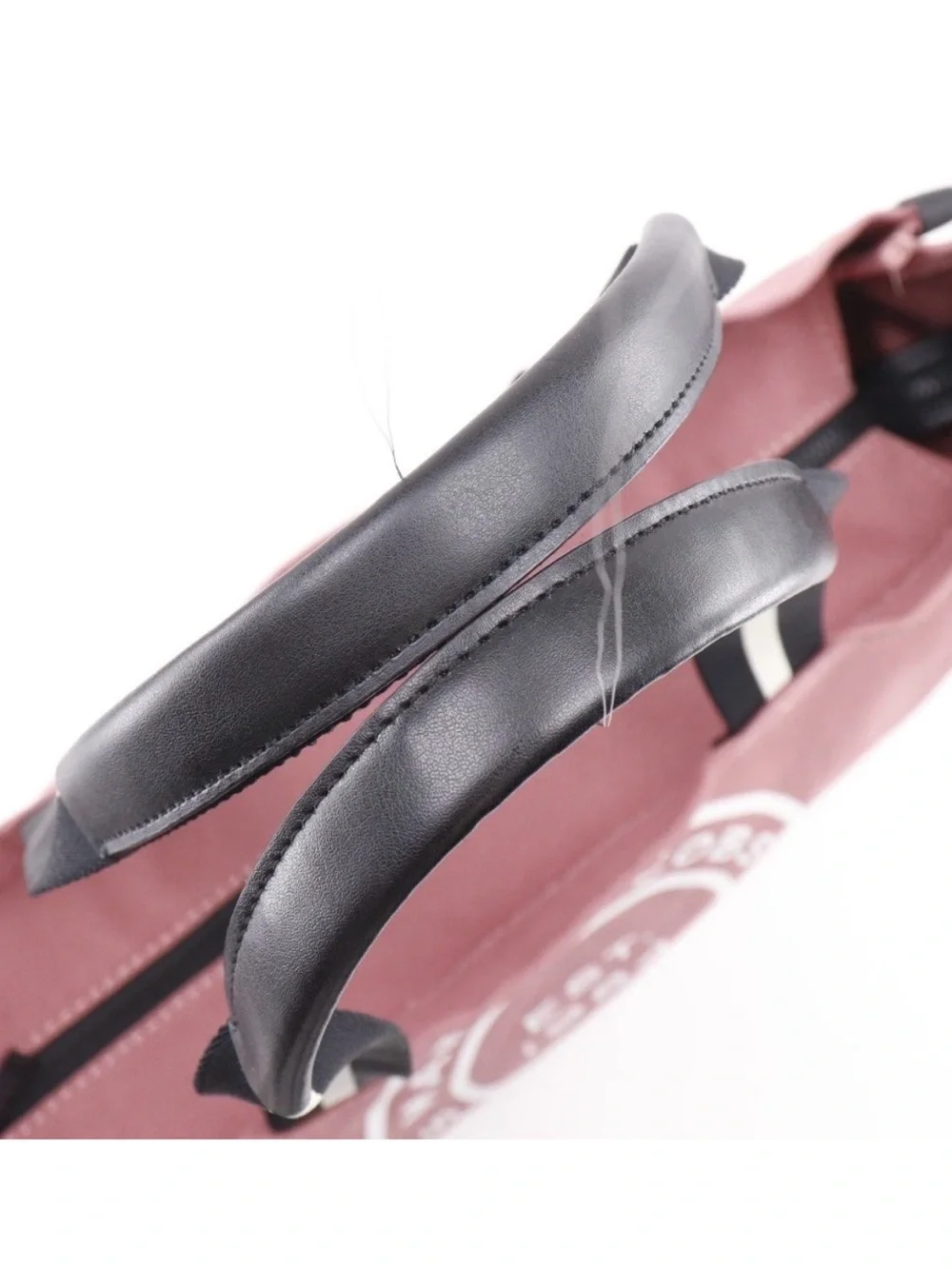 Marc Jacobs Dusty Rose Canvas Logo Tote with Contrast Straps